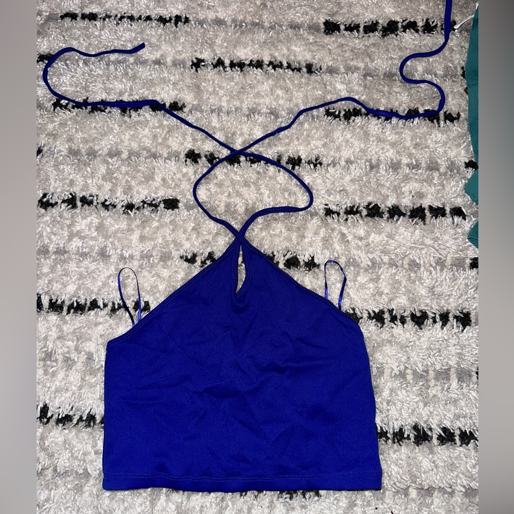 Zara royal blue halter top